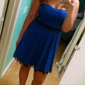 GUESS Royal blue strapless dress